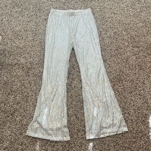 Sequin Flare Pants